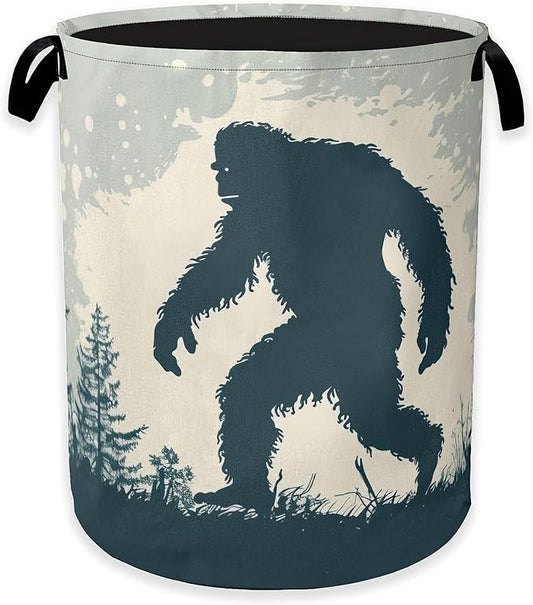 Big Foot Laundry Hamper,Retro Forest Collapsible Laundry Baskets,Waterproof Oxford Cloth Laundry Room Organization for Bedroom,Bathroom,Nursery,16x20 Inch