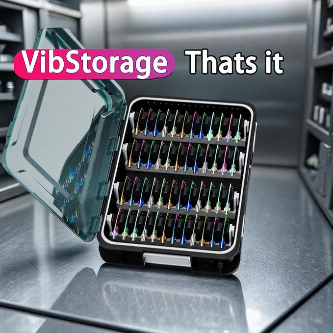 2300 Lure Organize Lures Effortlessly Easy Storage for VIB, Minnow, Pencil Lures, DIY Modular System for Ultimate Customization Gift for Any Angler! (2300-2 VIB Storage 48pcs)