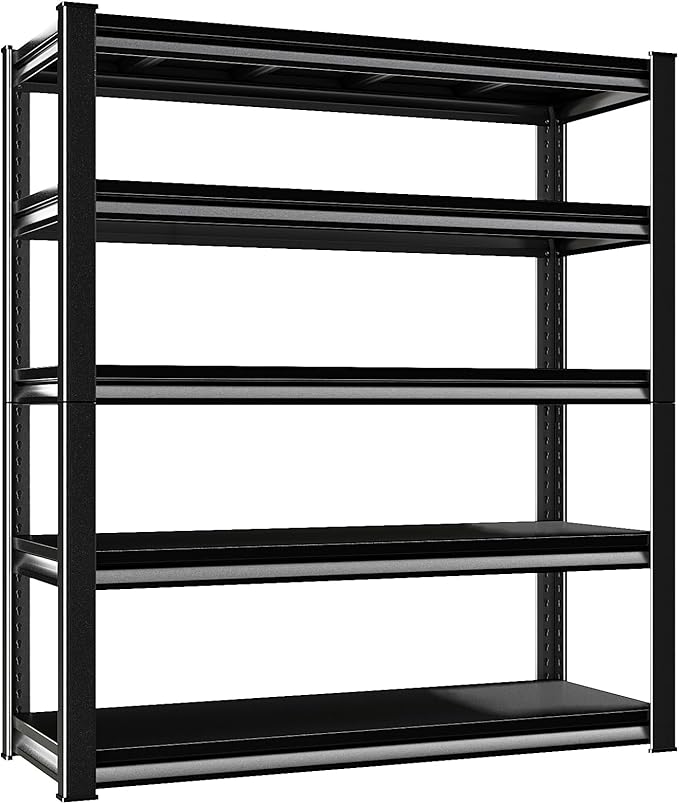 78" H 5-Tier Garage Shelving Heavy Duty, 2800LBS Loads Garage Storage Shelves, Metal Shelving Units and Storage Racks, Industrial Utility Shelf,48" Wx18 Dx78 H