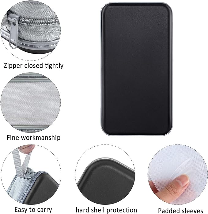 Siveit CD Case, DVD Case Holder 96 Capacity Hard Plastic CD DVD Disc Cases Storage Binder Wallet for Car Home Office Travel (Black)