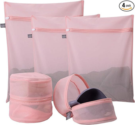 Kimmama Laundry Bag Mesh Wash Bags, Washing Machine Wash Bag, Net Washer Sack with Zipper, Dryer Pouch for Cleaning and Drying Cloths, Garment, Sweater, Delicates, lingerie, Bra, Pant, Sock, Toys