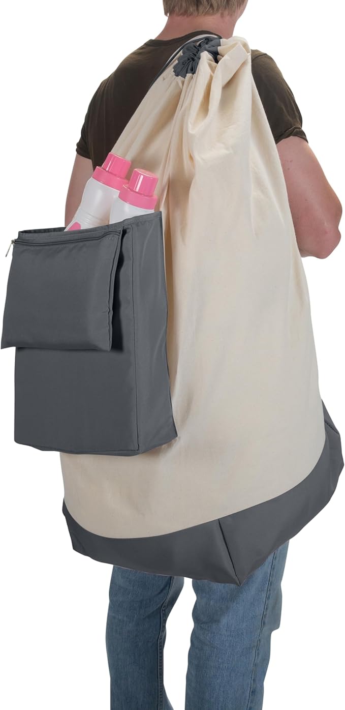 Laundry 360 Heavy Duty Canvas Laundry Bag in Beige