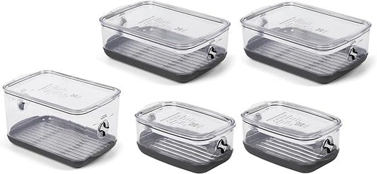 Progressive ProKeeper Stackable Produce ProKeeper Storage Container with Stay-Fresh Vent System (PKS-5PC-Produce+)