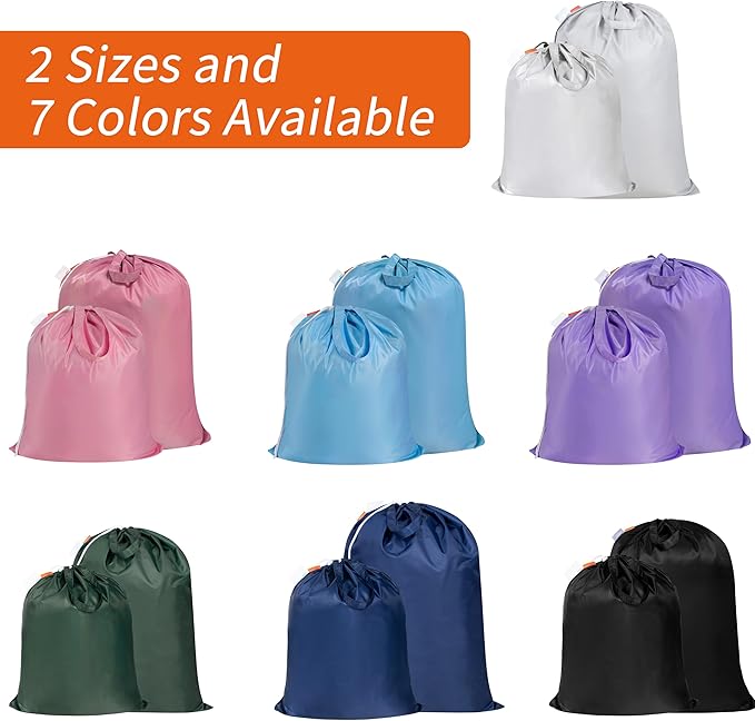Polecasa Extra Heavy Duty Large Laundry Bag with Sturdy Handles and Drawstring Closure, 28 x 36 inches Durable Storage Bags for Basket, Hamper, College, Dorm, Travel, Green