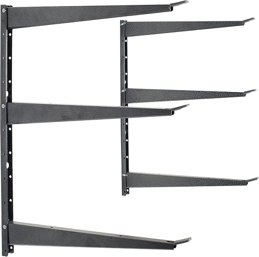 Delta Heavy Duty Wood and Lumber Storage Rack, Holds Up To 480 lbs - Easy to Install Mounted Rack With Steel Construction for Indoor & Outdoor Storage Solution For Garage, Basement & Pantry Cycle