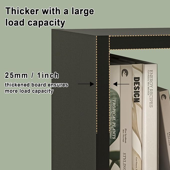[2026 Wooden Thick Frame 9 Cube Storage Organizer Shelf with Anti-Tipping Kits + Reversible Open Back Bookcase, Horizontal and Vertical Dual-use（Chocolate,11inch）