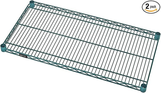 QUANTUM STORAGE SYSTEMS 2460P-2 Wire Add-On Shelf Green Epoxy 60" W x 24" D 2 Pack