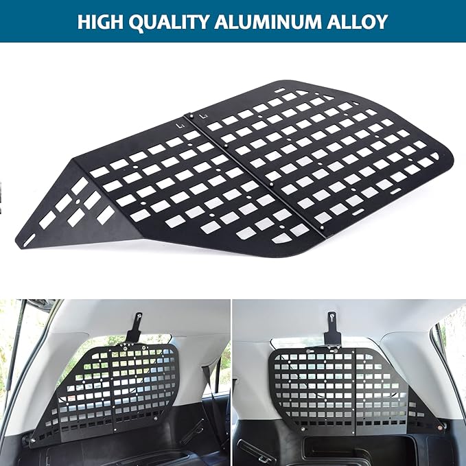 Modular Storage Panel System Rear Window Molle Panel with 10 Fastening Tape for Toyota 4Runner 2010-2023