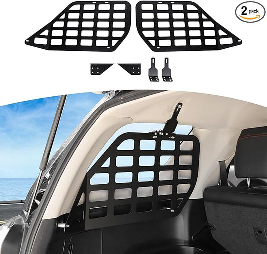 RT-TCZ for 4Runner Rear Window Molle Panel Kit, Trunk Modular Storage Panel System for Toyota 4Runner 2010-2023 Black Storage Accessories 2pcs