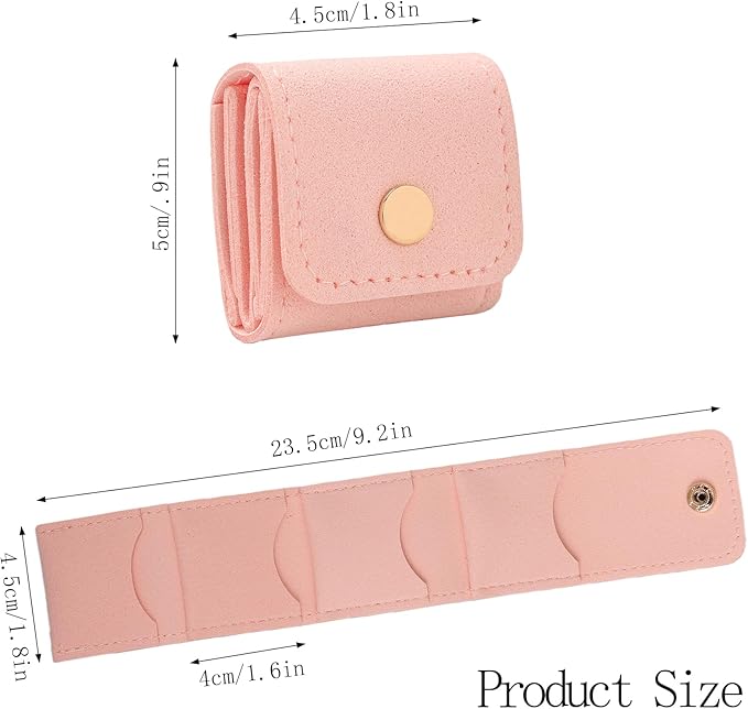 3 Pack Mini Jewelry Organizer, Travel Jewelry Case, Foldable Multifunctional Travel Jewelrys Pouch for Earrings, Necklaces, Rings, Chain Bracelets, Brooches