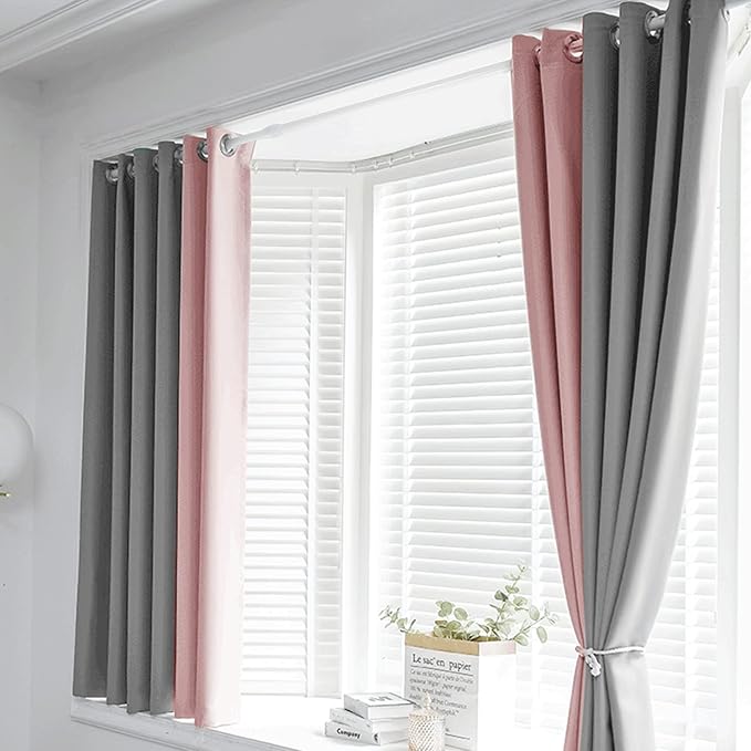 YYWL&HP Spring Tension Curtain Rod White 2Pack Adjustable Length 53-98 Inch, Diameter 0.86 Inch, Self-Extending Adjustable Length Hanging on Windows,Doors