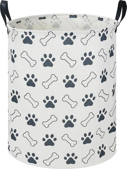 NTAOHAMPER Kids Laundry Hamper, Waterproof Storage Bin, Baby Boy Nursery Hamper with Paw Design, Clothes Organizer, Toys Bin, Room Decor