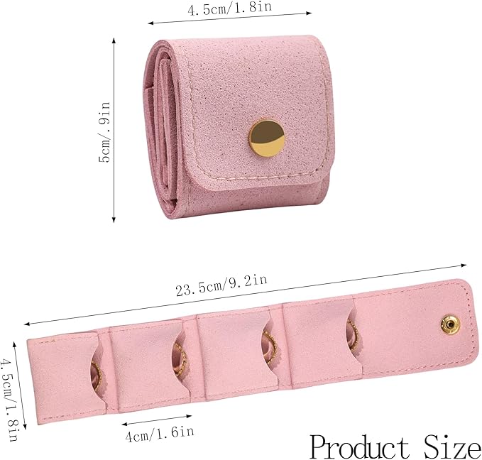 3 Pack Mini Jewelry Organizer, Travel Jewelry Case, Foldable Multifunctional Travel Jewelrys Pouch for Earrings, Necklaces, Rings, Chain Bracelets, Brooches