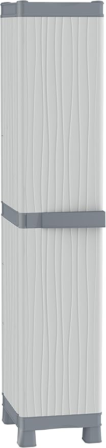 Terry, Base 2350 RUW, Cabinet 1 Door, 4 Shelves. Color: Gray, Material: Plastic, Dimensions: 35x43.8x181.8 cm