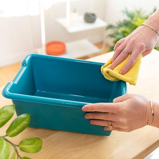ECR4Kids Scoop Front Storage Bin, Multipurpose Organization, Contemporary, 15-Piece