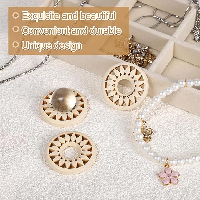 20 Pcs Decorative Egg Holder Wooden Egg Holder Wood Sphere Stand Crystal Ball Display Stand Small Round Wooden Sphere Stands for Decorative Eggs Gemstone Balls