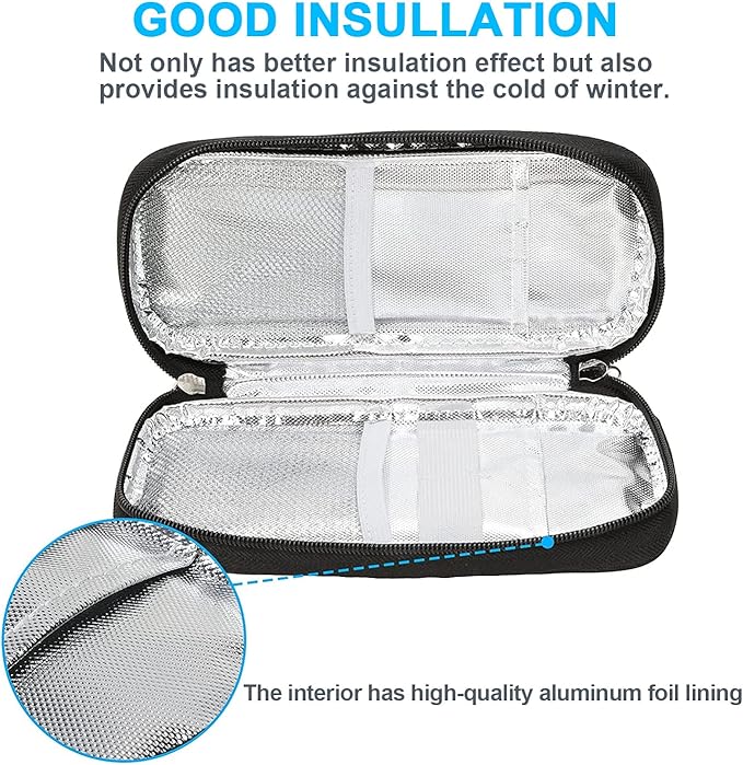 YOUSHARES Insulin Cooler Travel Case - Organizer Insulin Case for Diabetes Accessories Keep Supplies Safe and Cold