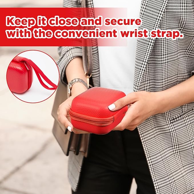Teenyyou 6 Slots Insulin Peptide Fridge Carrying Case Vial Holder Storage Protector Bag, Fits Standard 10ml Vials, Insulin Cooler Travel Kits Case Organizer Diabetes Protector(Red)
