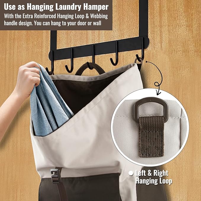 Laundry Backpack Bag 125L Extra Large, Heavy Duty for College Dorm & Apartment, Durable Thick Material Laundry Hamper with Padded Straps for Easy Carry, 3 Pockets for Travel & Laundromat (Khaki)