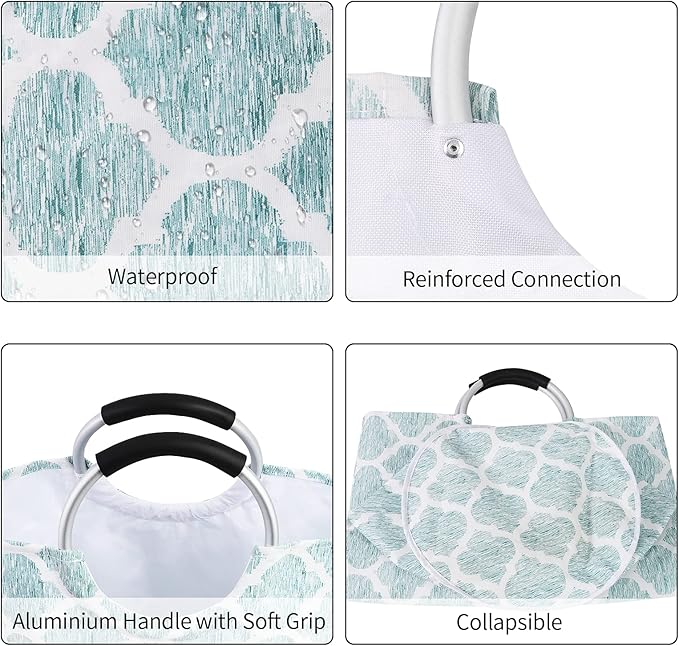 Dalykate Extra Large Laundry Basket 115L Collapsible Oxford Fabric Laundry Hamper Foldable Clothes Laundry Bag with Handles Waterproof Washing Portable Dirty Clothes Basket for College Dorm, Family