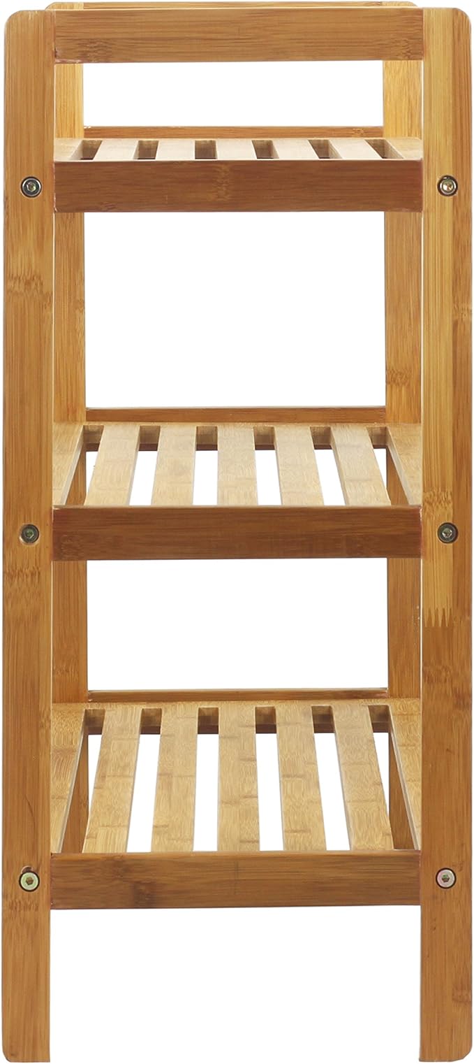 Oceanstar 3-Tier Bamboo Shoe Rack, Natural