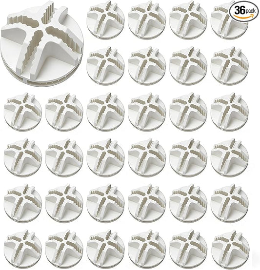 36 Pcs Wire Cube Plastic Connectors for Modular Closet Storage, Replacement Connectors for Metal Grid Shelving Units, White Plastic 36mm Diameter Fit (White)