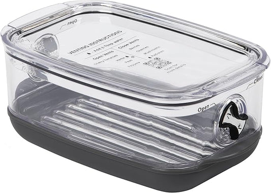 Progressive ProKeeper Stackable Produce ProKeeper Storage Container with Stay-Fresh Vent System (PKS-912 (1.2 qt Berry Keeper))
