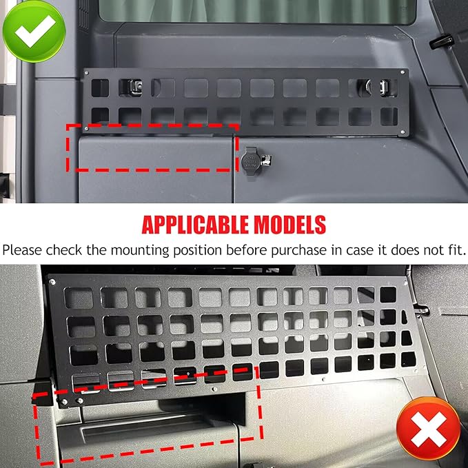 Rear Cargo Rack Trunk Modular Panel Organizers Shelves Compatible with INEOS Grenadier 2022-2025 Trunk Side Molle Storage Rack Basket System Luggage Storage (Left)