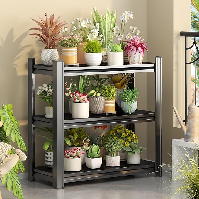 3-Tier Storage Shelves, Adjustable Shelves，KitchenStorage Standing Baker's Racks, Shelving Unit for Kitchen, Living Room, Dinning Room, Coffee Bar (31.5'H×36'W×14'D)