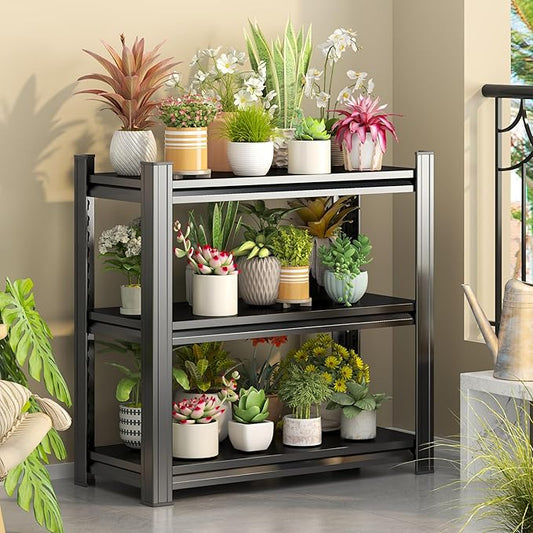3-Tier Storage Shelves, Adjustable Shelves，KitchenStorage Standing Baker's Racks, Shelving Unit for Kitchen, Living Room, Dinning Room, Coffee Bar (31.5'H×36'W×14'D)