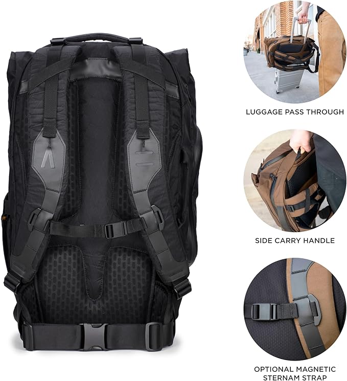 Boundary Supply Prima System 3-in-1 Camera Backpack Obsidian Black– Modular Travel Backpack, Camera Bag & Laptop Sleeve, Waterproof, Large Capacity, for Photographers & Travelers