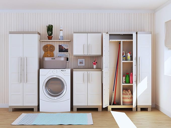 'Kis Plastic Cupboard Excellence Utility, Set of 1, Sand, 9710000 0313 02