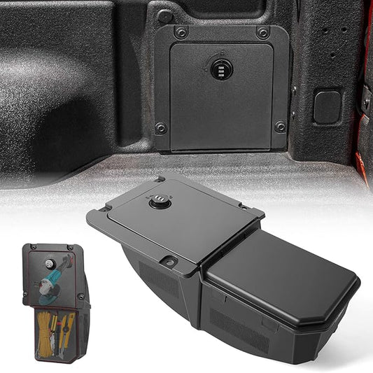 Lockable Bed Cargo Partition Storage Bin Compatible with Ford Maverick 2022-2025 | Cargo Organizer with 3-Digit Security Code Lock | Modular Partition Truck Bed Accessories
