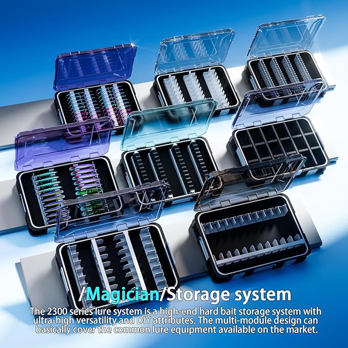 2300 Lure Organize Effortlessly Easy Storage for VIB, Minnow, Lures, DIY Modular System for Ultimate Customization Gift for Any Angler! (2300-1 Small Minnow Storage 16pcs)
