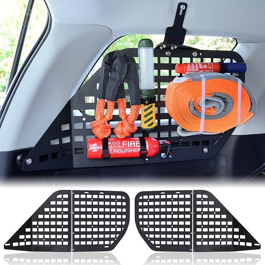Modular Storage Panel System Rear Window Molle Panel with 10 Fastening Tape for Toyota 4Runner 2010-2023