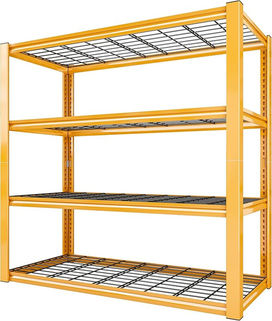 REIBII 40" W Garage Shelving 2240 LBS Storage Shelves Heavy Duty Metal Shelving 4 Tier Adjustable Metal Shelves for Warehouse Basement Kitchen Pantry Commercial Industrial 40" W × 19.5" D × 59.5" H