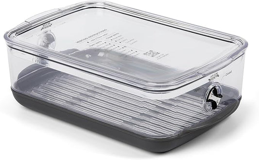 Progressive ProKeeper Stackable Produce ProKeeper Storage Container with Stay-Fresh Vent System (PKS-907 (3 qt Medium Produce))