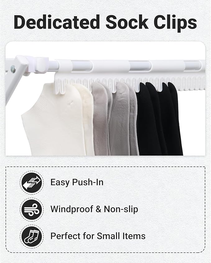 ZOES HOMEWARE 4-Tier Clothes Drying Rack, 4ft High Foldable Drying Rack Clothing for Indoor & Outdoor, Portable Collapsible Laundry Dryer for Laundry Room and Apartment, White 29" L x 49" H x 11.5" W