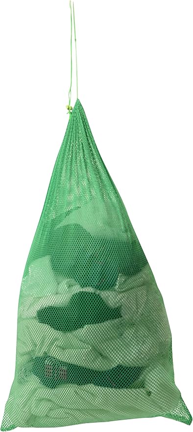 Premium Heavy-Duty Mesh Laundry Bag - Clothes Hamper w/Drawstring - Home & College Essentials Green (36"x24")