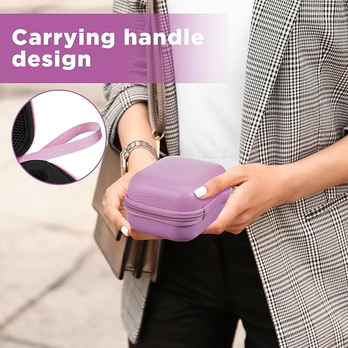 Teenyyou 6 Slots Insulin Peptide Fridge Carrying Case Vial Holder Storage Protector Bag, Fits Standard 10ml Vials, Insulin Cooler Travel Kits Case Organizer Diabetes Protector(Purple)