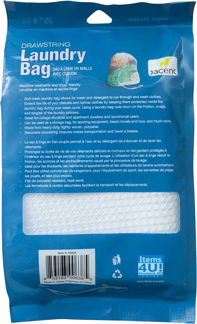 Jacent Drawstring Laundry Bag - 35 x 24 Inch - 1 Pack