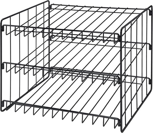 Kitchen Details 3 Tier Can Storage Organizer Rack in Black