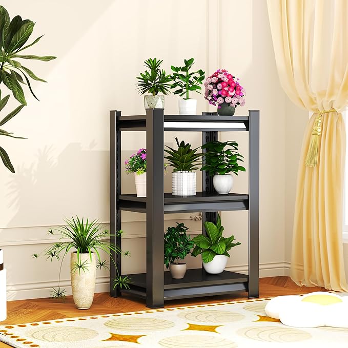 3-Tier Storage Shelves, Adjustable Shelves，KitchenStorage Standing Baker's Racks, Shelving Unit for Kitchen, Living Room, Dinning Room, Coffee Bar (31.5'H×16'W×11.8'D)