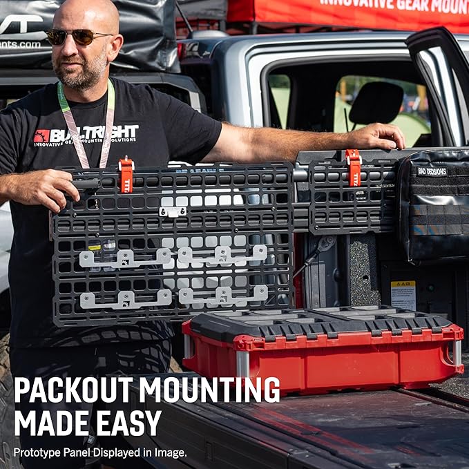 Large Mounting Bracket for Modular Tool Storage – Compatible with Milwaukee Packout-Style Systems, Heavy-Duty Wall & Vehicle Installation, Secure Tool Holder
