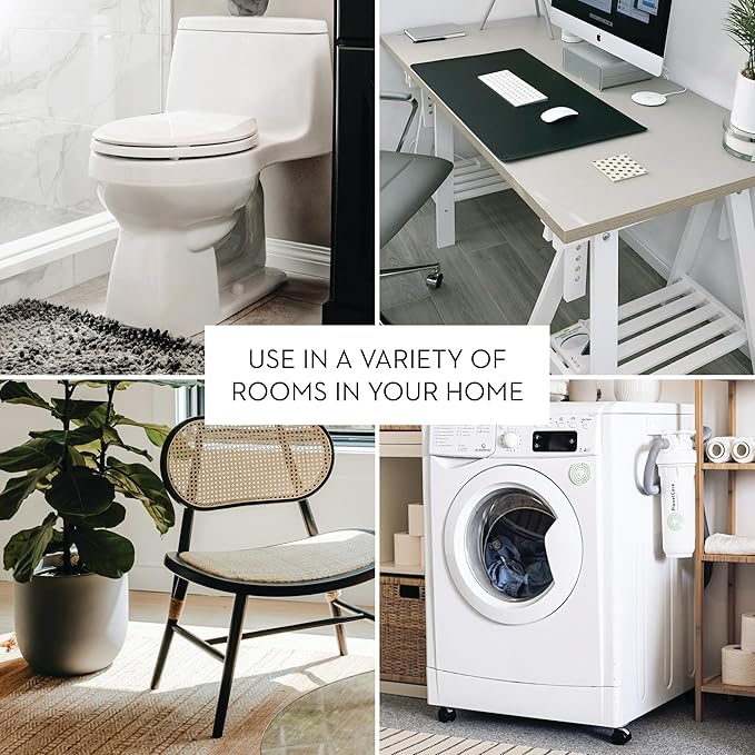 iDesign Small Slim Plastic Bathroom Trash Can, Garbage Can for Bedroom, Office, Desk, Dorm, Blue