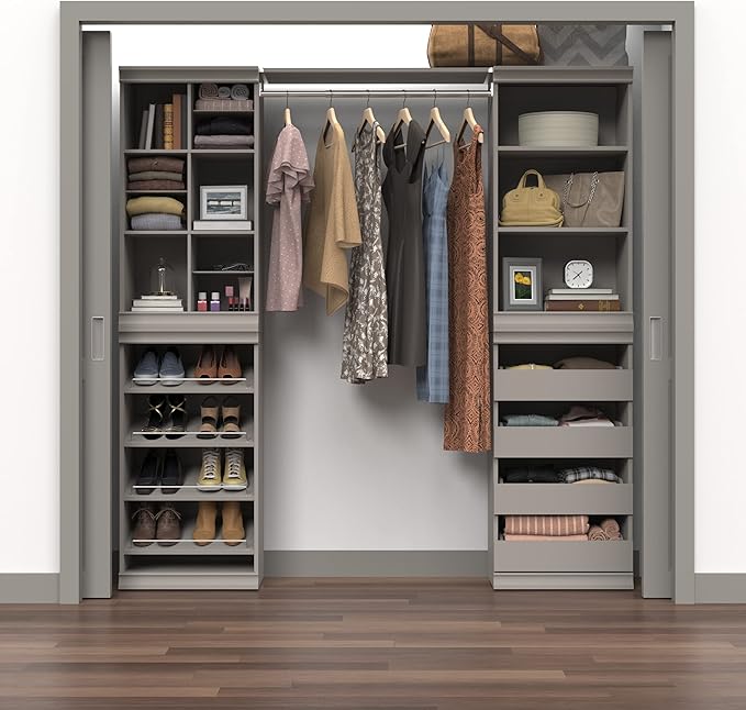 ClosetMaid 4598 Modular Storage Stackable Unit with 4 Drawers, Taupe