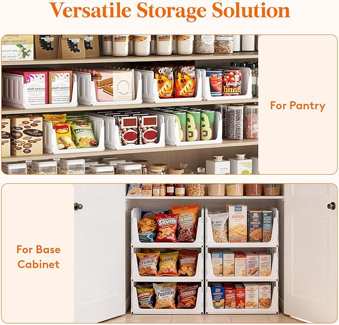 Lifewit 20 Pack Stackable Closet Organizers and Storage Basket for Clothes, Plastic Sweater Storage Bins for Wardrobe, Multifunctional Pants Organizer for RV, Pantry, Kitchen, Dorm, 32 cm/12.6 inch(L)