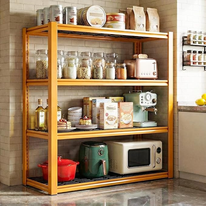REIBII 40" W Garage Shelving 2240 LBS Storage Shelves Heavy Duty Metal Shelving 4 Tier Adjustable Metal Shelves for Warehouse Basement Kitchen Pantry Commercial Industrial 40" W × 19.5" D × 59.5" H