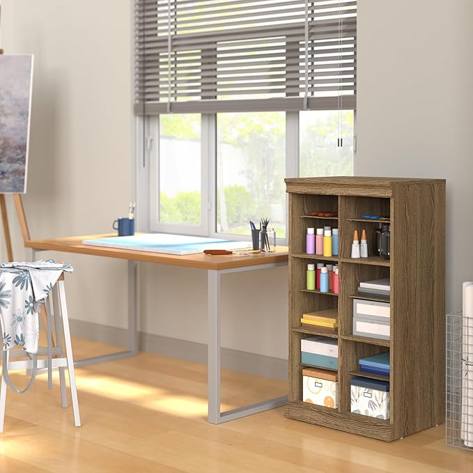 ClosetMaid Modular Storage 12-Shelf Unit with Dividers, Sand