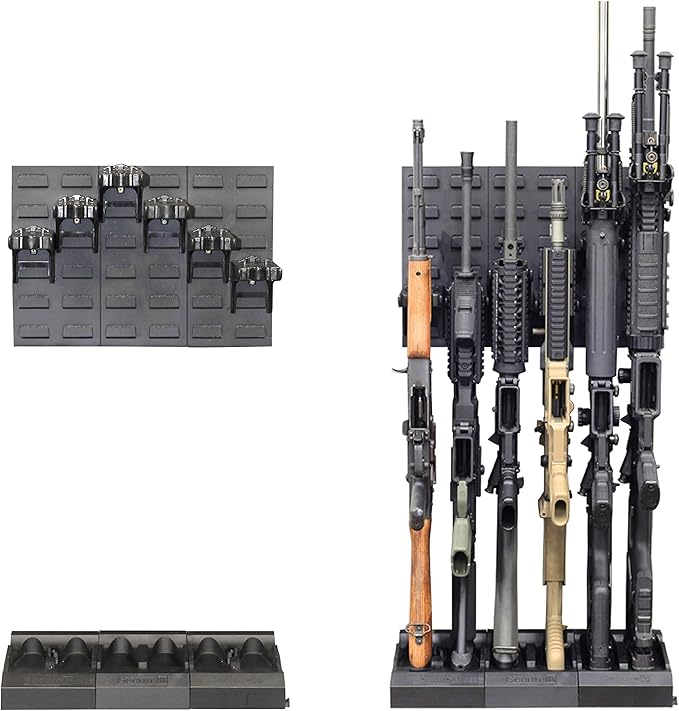 SecureIt Gun Storage Gun Safe Kit: Retrofit 6 - Safely Organize Your Guns with This Easy to Use Modular System, Protect Your Guns Investment from Scratches. …